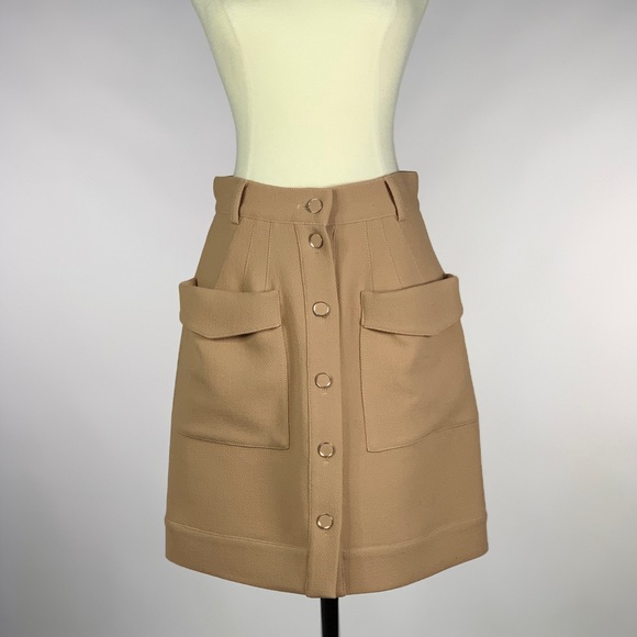 Philosophy di Lorenzo Serafini Dresses & Skirts - Crepe wool front button up mini skirt